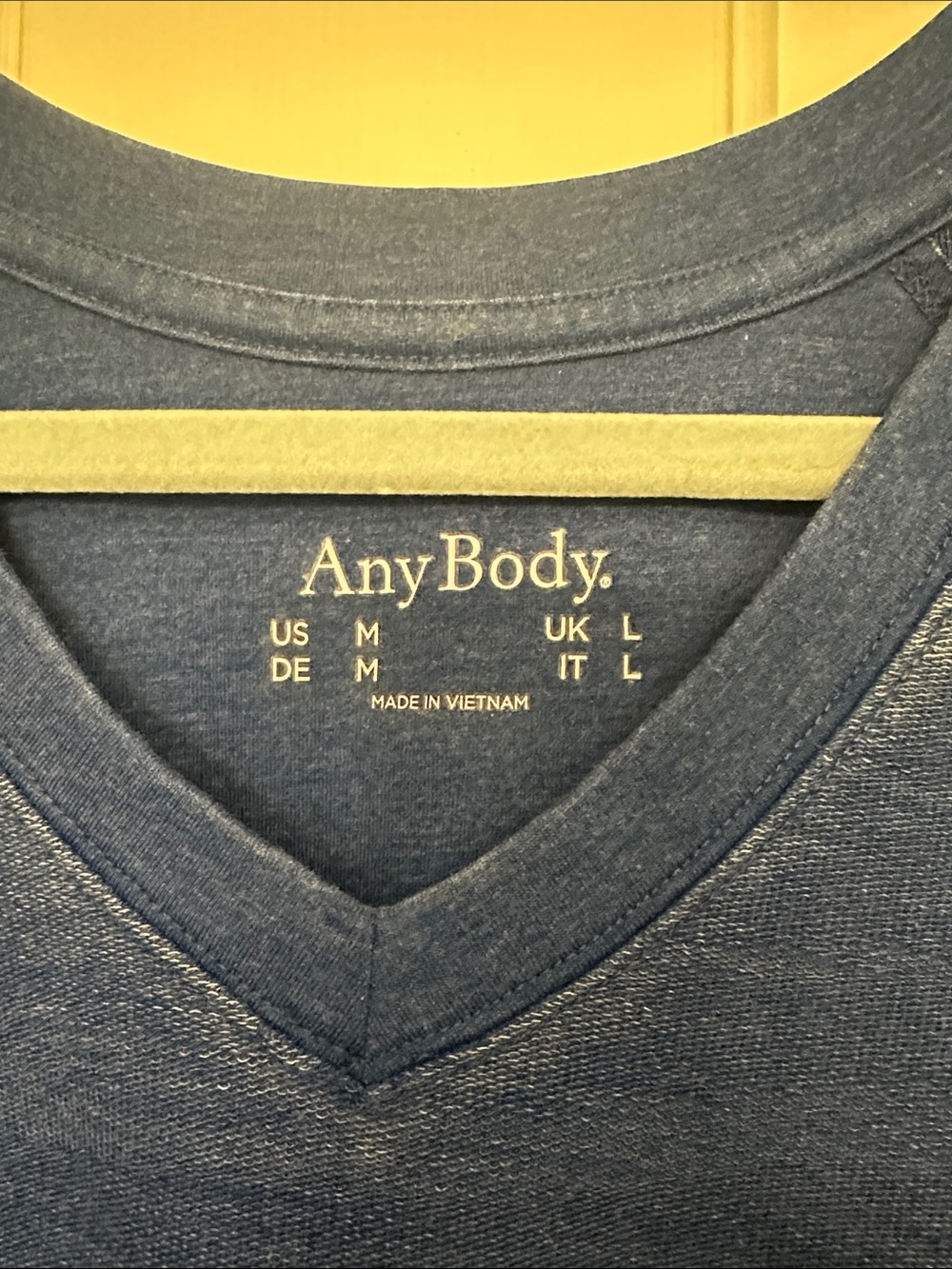 AnyBody Women's Blue V-Neck Pullover - Picture 2 of 4